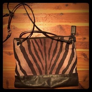 Zebra coach purse